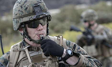 Soldier Drinking.